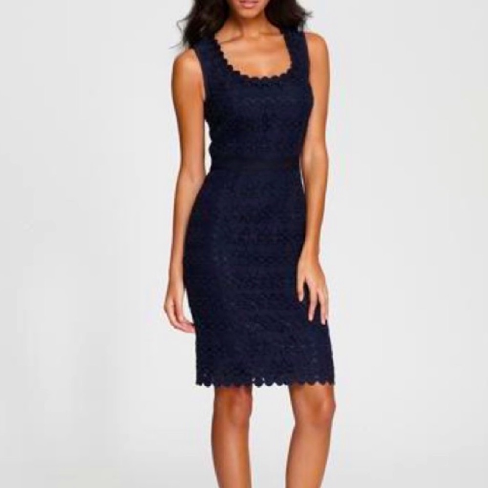 Tory Burch Ginerva Navy Lace Dress